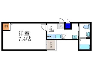 フラッティ千本上立売の物件間取画像